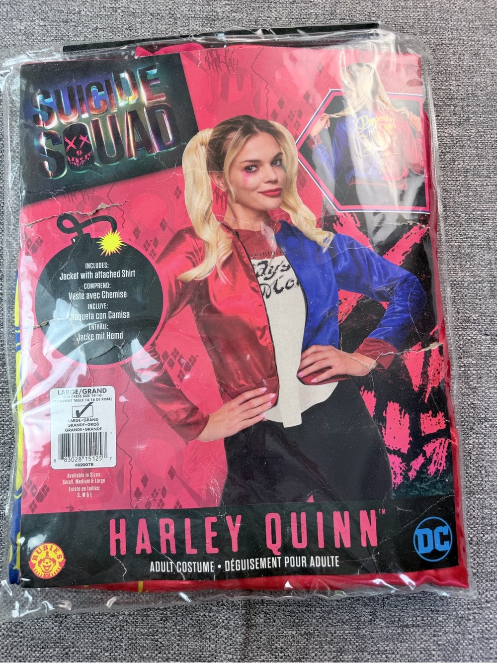 DC Harley Quinn Red and Blue Jacket Costume